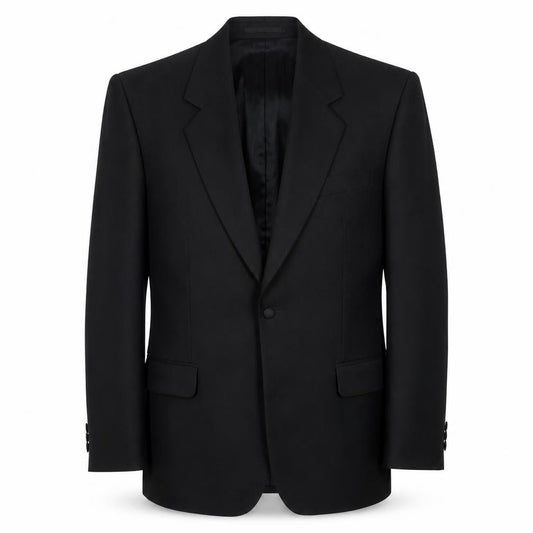 Front view of Leonardo Dieci x men’s blue polyester jacket blazer, size 40, regular