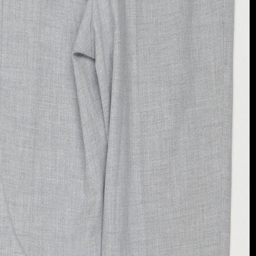 Marks and Spencer Womens Grey Polyester Trousers Size 12 L27 in Regular Tie