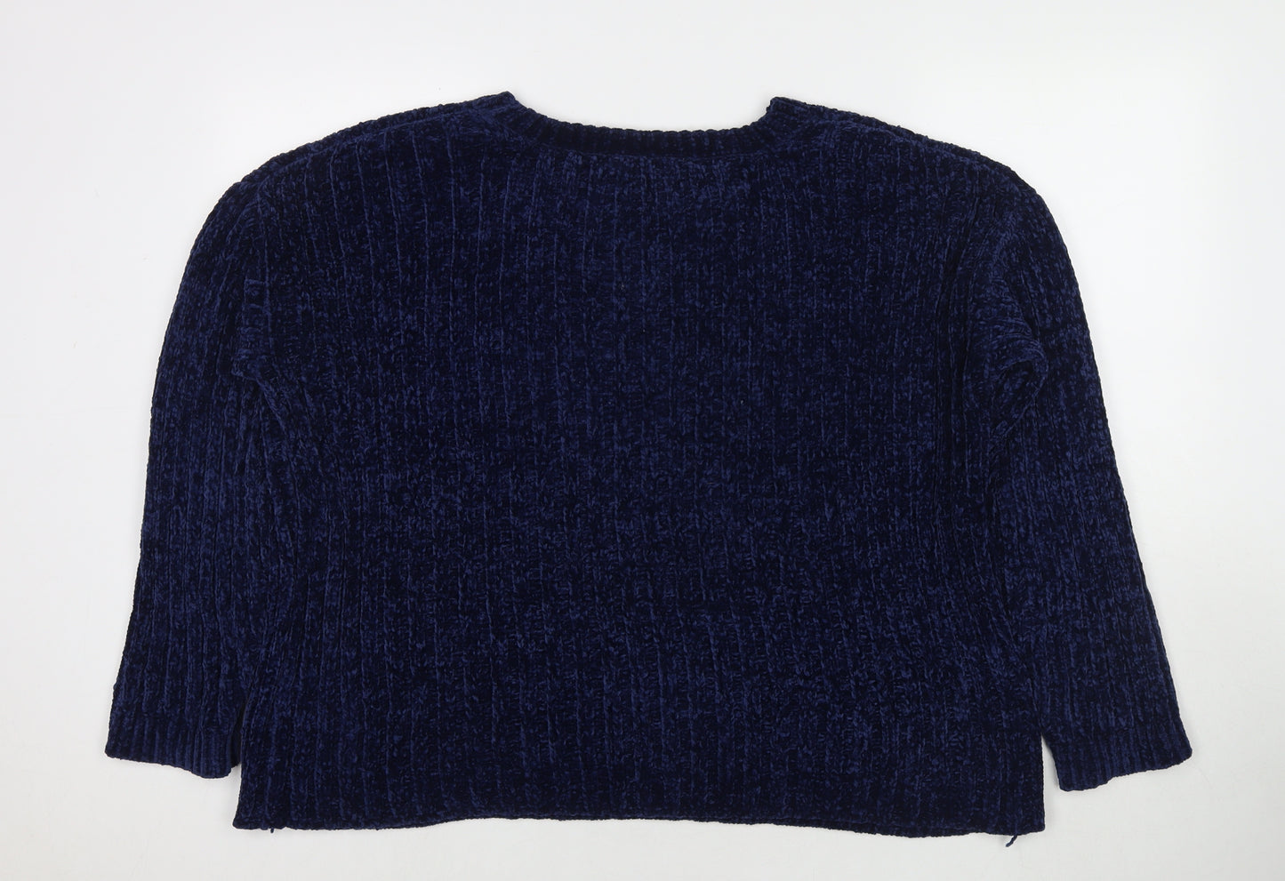 Red Herring Womens Blue Round Neck Polyester Pullover Jumper Size 12