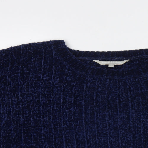 Red Herring Womens Blue Round Neck Polyester Pullover Jumper Size 12