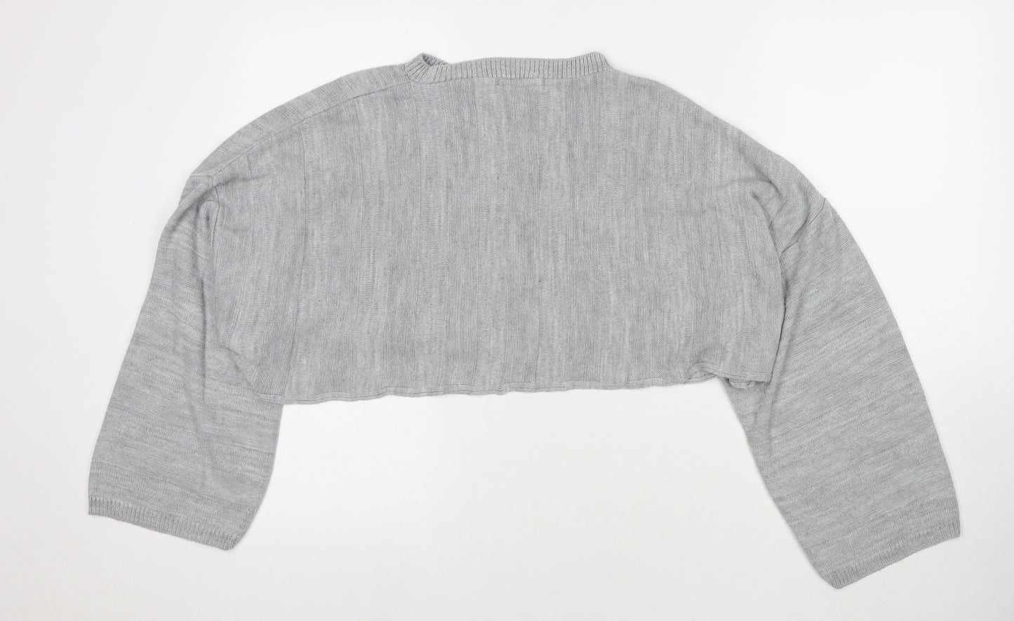 Cameo Rose Womens Grey Round Neck Acrylic Pullover Jumper Size 4