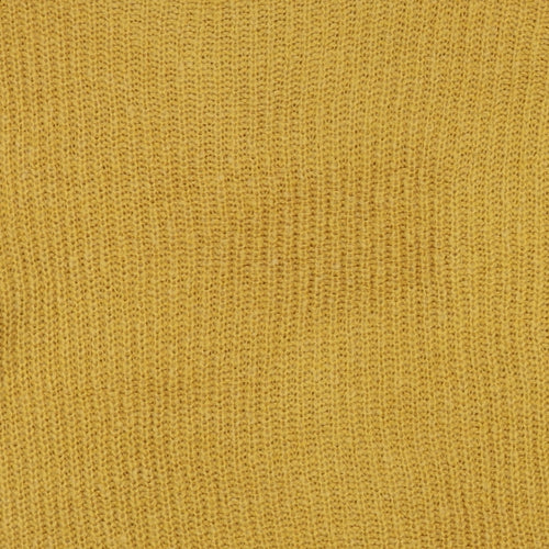 New Look Womens Yellow Round Neck Acrylic Pullover Jumper Size M