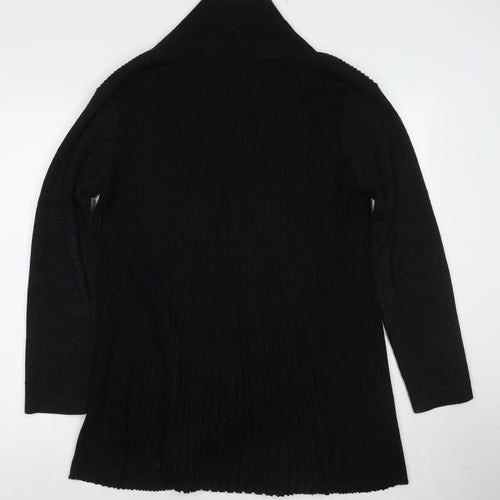 Roman Womens Black V-Neck Polyester Cape Jumper Size 14