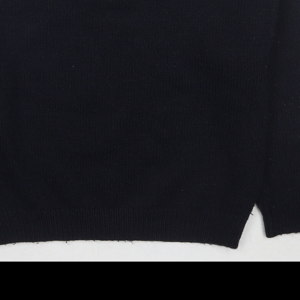 NEXT Girls Blue Round Neck Acrylic Pullover Jumper Size 7 Years Pullover - Sequin Detail