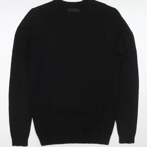 ASOS Womens Black Round Neck Acrylic Pullover Jumper Size 2XS