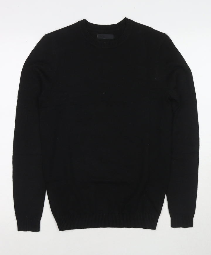 ASOS Womens Black Round Neck Acrylic Pullover Jumper Size 2XS