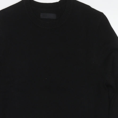 ASOS Womens Black Round Neck Acrylic Pullover Jumper Size 2XS