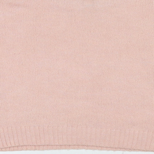 River Island Womens Pink Round Neck Acrylic Pullover Jumper Size 10