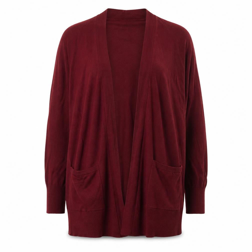Marks and Spencer Womens Red V-Neck Viscose Cape Jumper Size XS