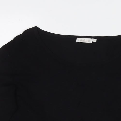 Lakeland Womens Black Round Neck Acrylic Pullover Jumper Size M