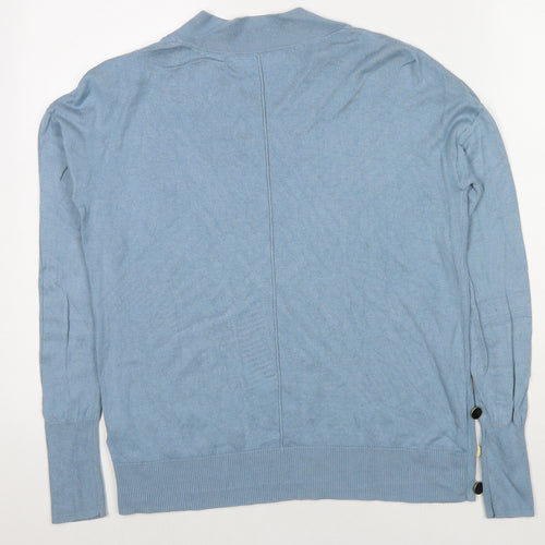NEXT Womens Blue Round Neck Viscose Pullover Jumper Size XS