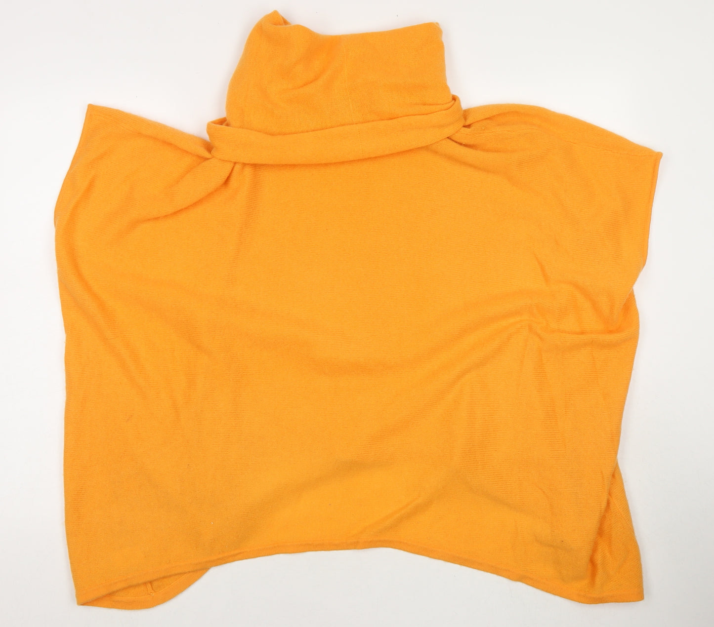 N.Peal London Womens Orange Roll Neck Cashmere Pullover Jumper Size M