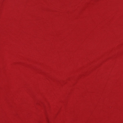 Fynch-Hatton Womens Red Round Neck Cotton Pullover Jumper Size XL