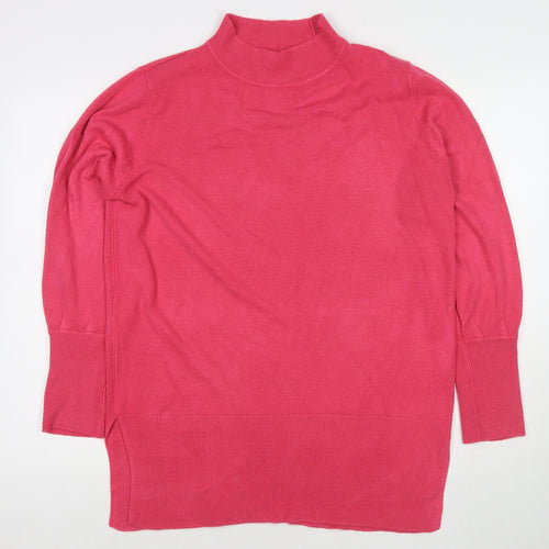 Marks and Spencer Womens Pink Round Neck Acrylic Pullover Jumper Size L