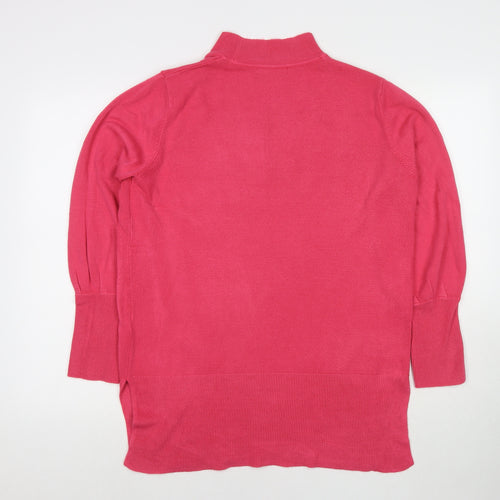 Marks and Spencer Womens Pink Round Neck Acrylic Pullover Jumper Size L