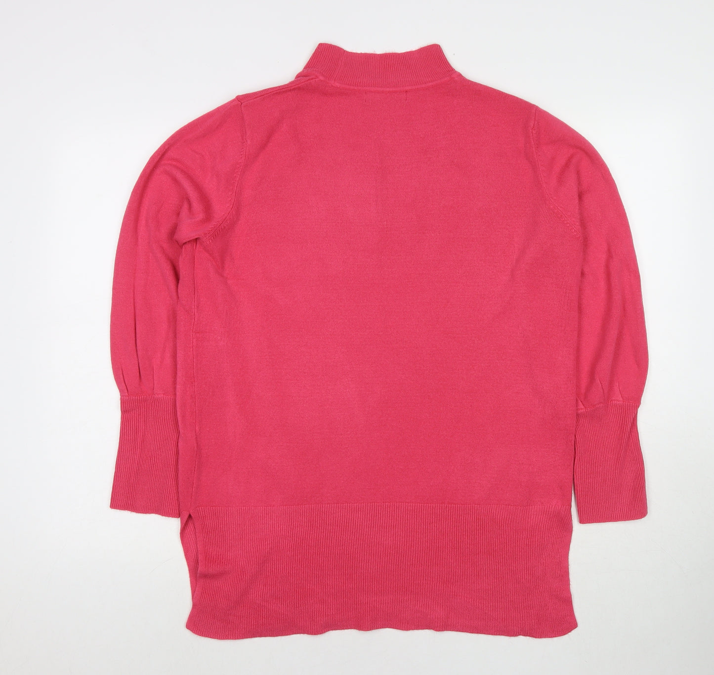 Marks and Spencer Womens Pink Round Neck Acrylic Pullover Jumper Size L