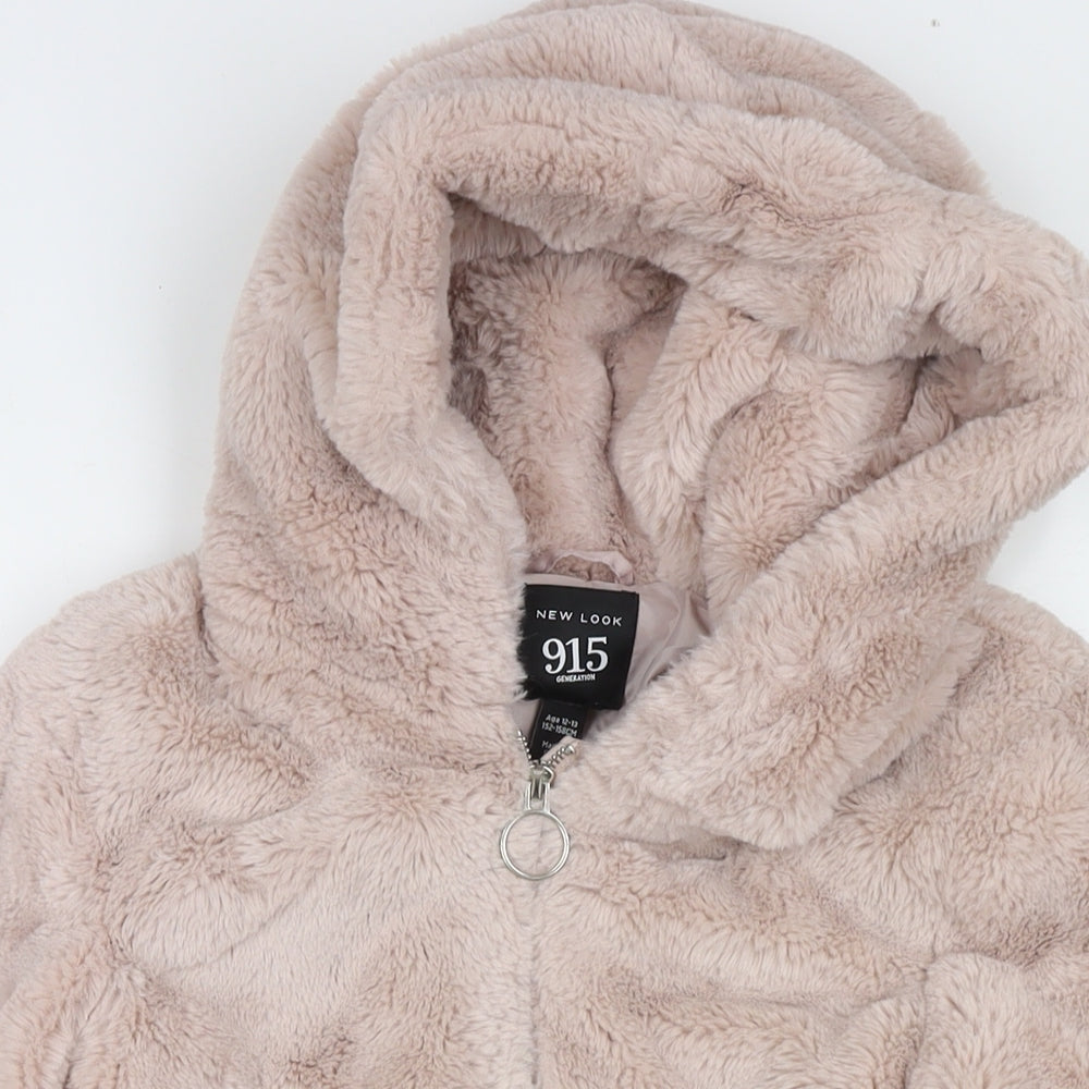 New Look Girls Beige Jacket Size 12-13 Years Zip