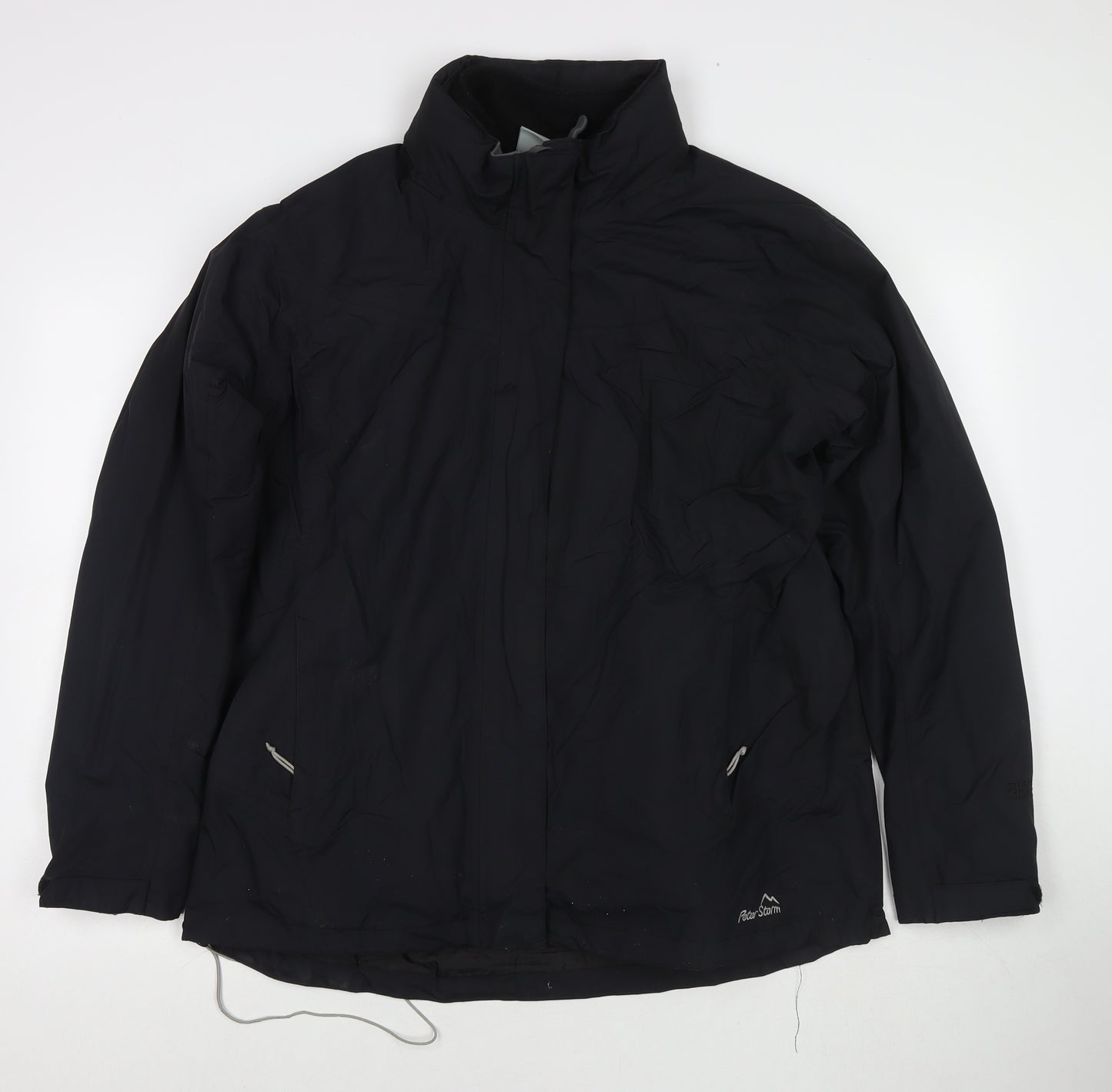 Peter Storm Womens Black Jacket Size 14 Zip - Detachable Fleece