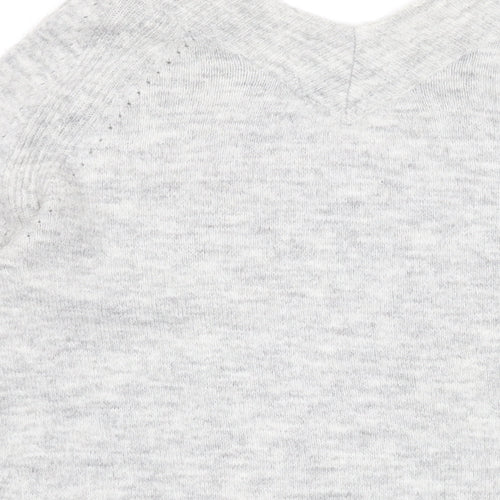 Dorothy Perkins Womens Grey V-Neck Acrylic Pullover Jumper Size 12 - Cold Shoulder