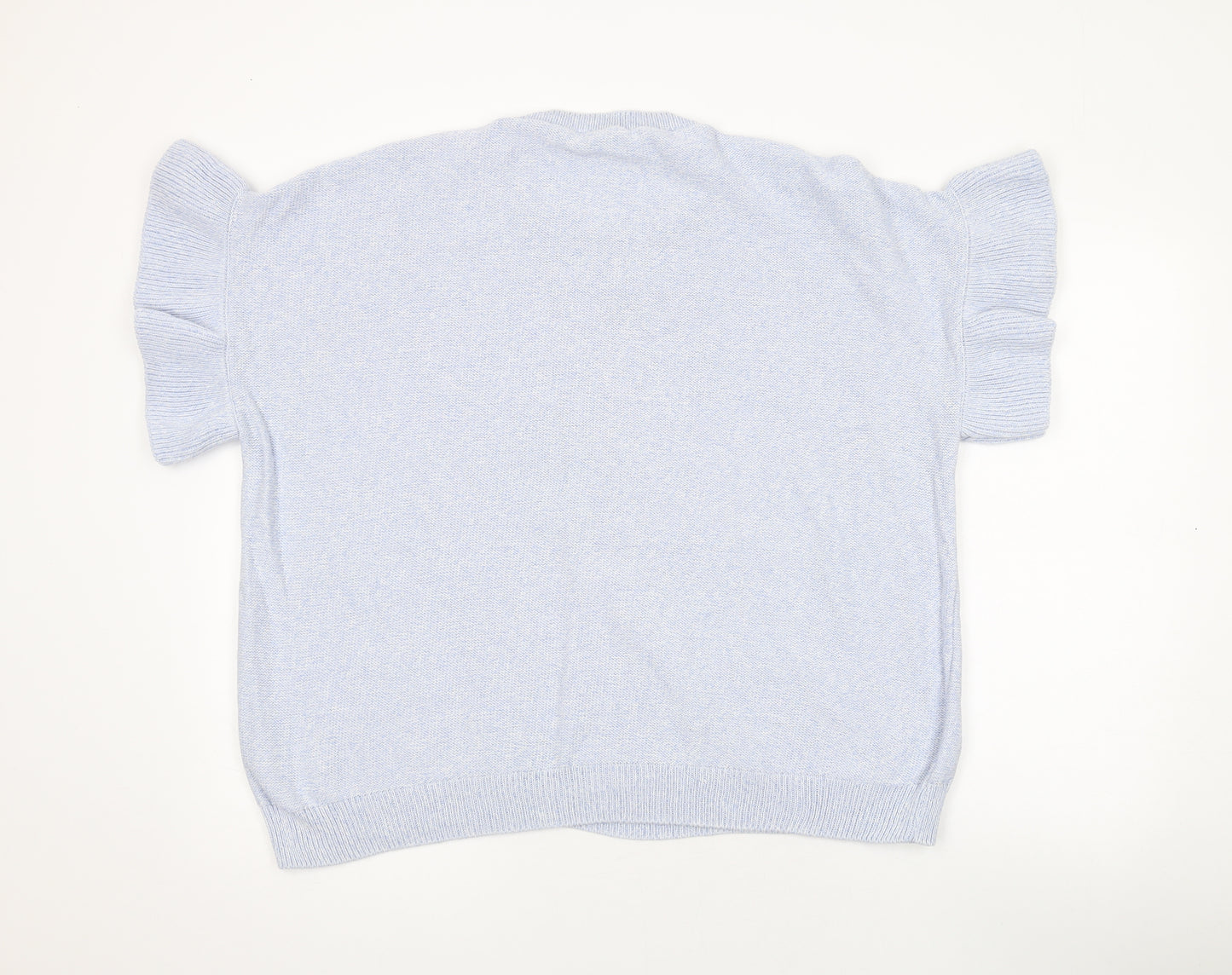 Marks and Spencer Womens Blue Scoop Neck Polyester Pullover Jumper Size XL