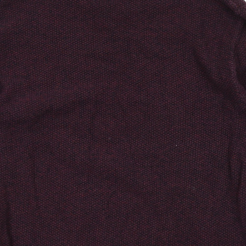 JACK & JONES Mens Purple Round Neck Cotton Pullover Jumper Size L Long Sleeve