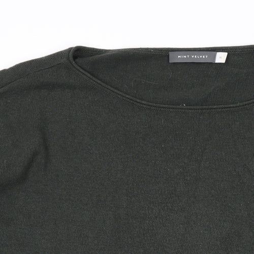 Mint Velvet Womens Green Round Neck Cotton Pullover Jumper Size XL