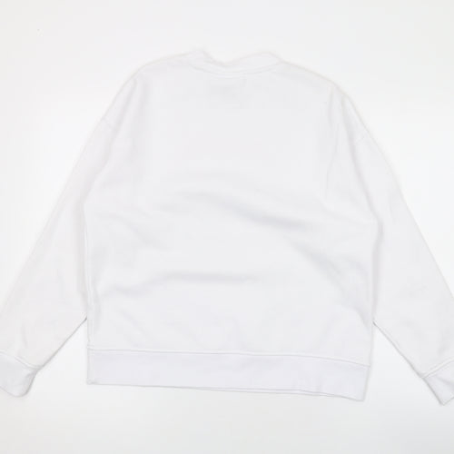 Disney Womens White Polyester Pullover Sweatshirt Size XS Pullover