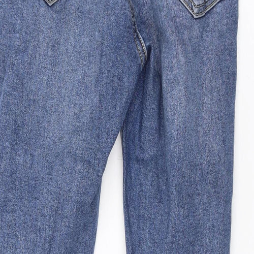 Topshop Womens Blue Cotton Skinny Jeans Size 28 in L25 in Regular Zip