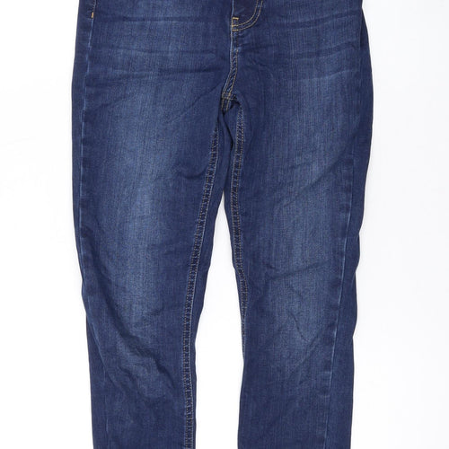 NA-KD Womens Blue Cotton Skinny Jeans Size 8 L27 in Regular Zip