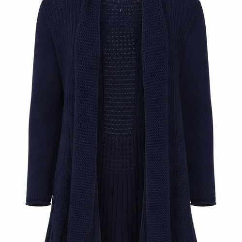 Future Lady Womens Blue V-Neck Acrylic Cardigan Jumper Size S