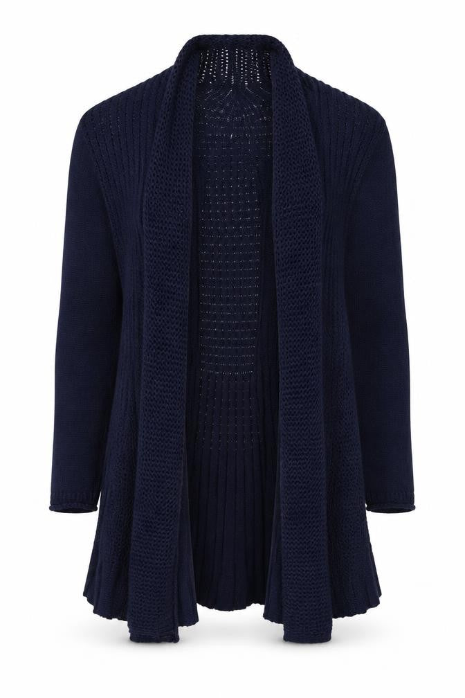 Future Lady Womens Blue V-Neck Acrylic Cardigan Jumper Size S