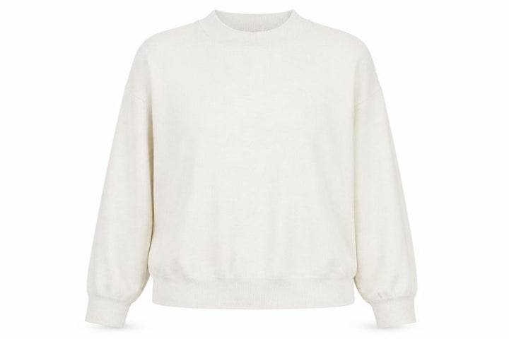 Mango Womens Beige Mock Neck Acrylic Pullover Jumper Size L
