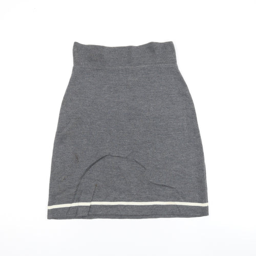 NEXT Womens Grey Wool Mini Skirt Size S