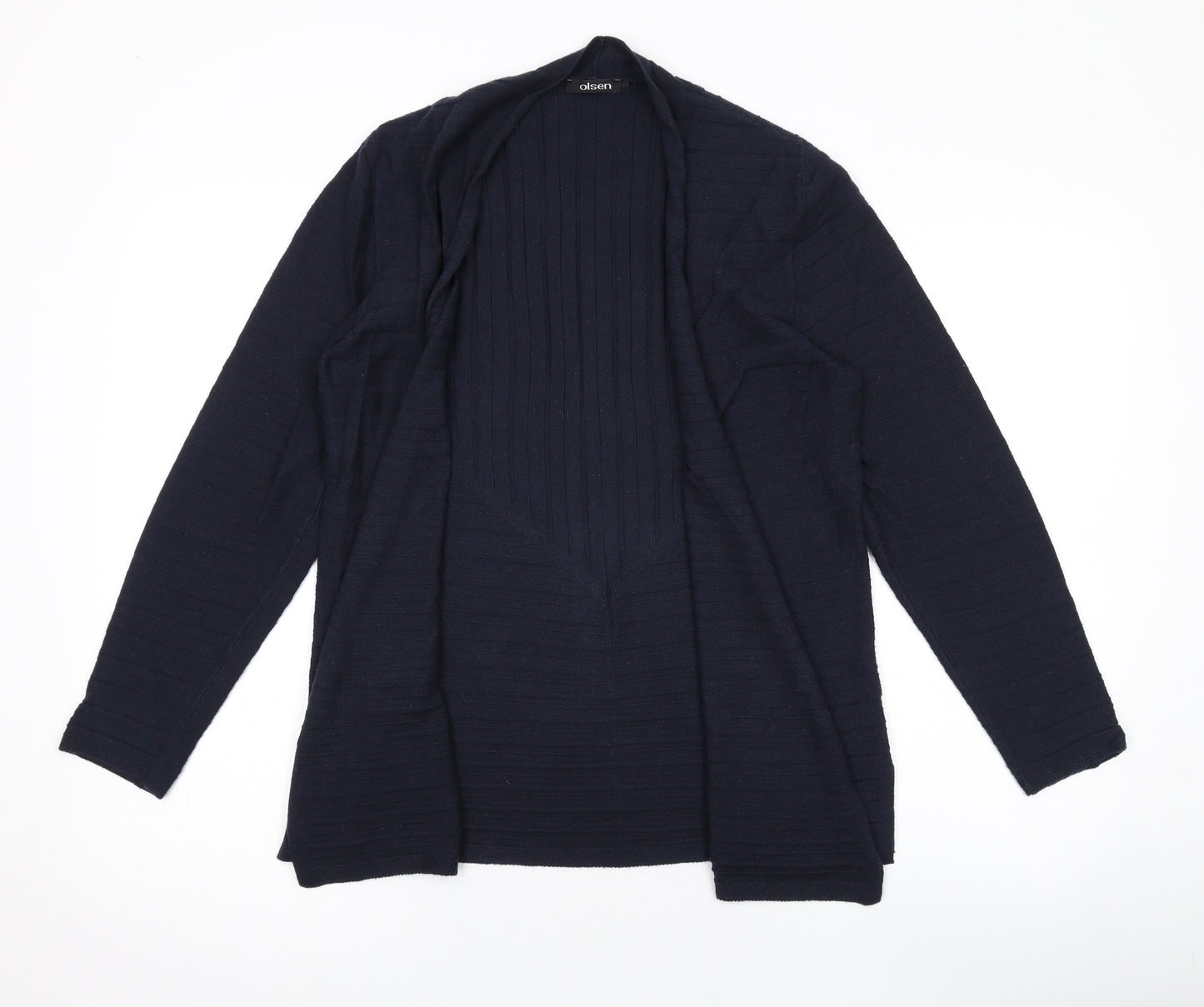 Olsen Womens Blue V-Neck Cotton Cardigan Jumper Size 10