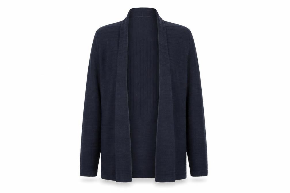 Olsen Womens Blue V-Neck Cotton Cardigan Jumper Size 10