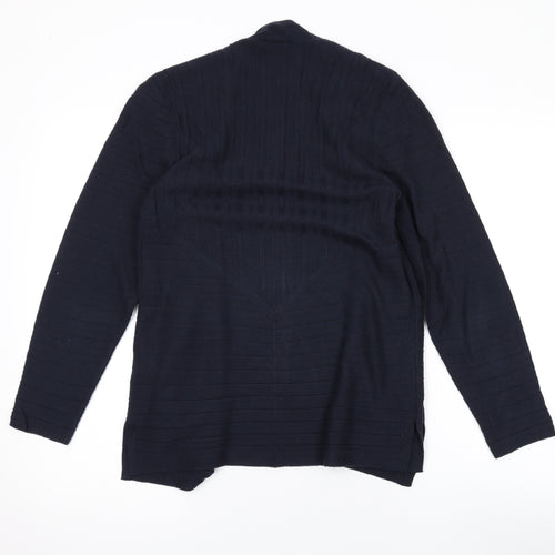 Olsen Womens Blue V-Neck Cotton Cardigan Jumper Size 10