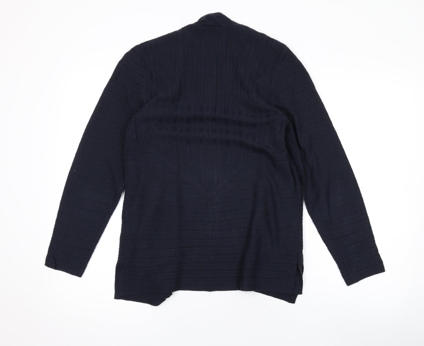 Olsen Womens Blue V-Neck Cotton Cardigan Jumper Size 10