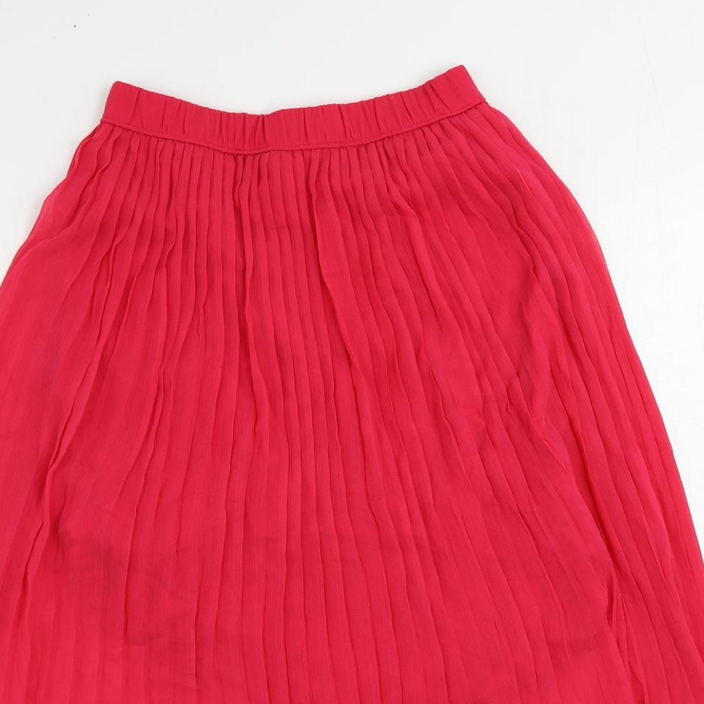 abercrombie kids Girls Pink Polyester Pleated Skirt Size 8-9 Years Regular - Lined
