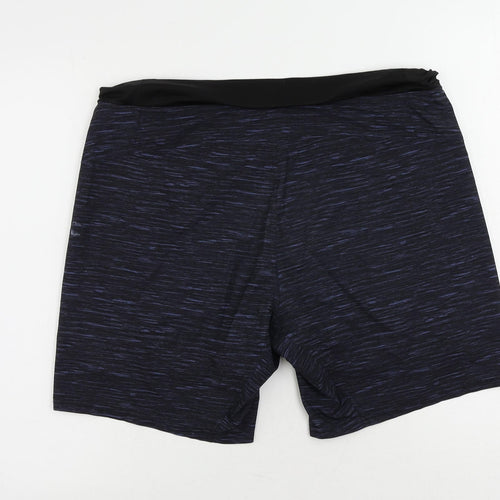 Kyodan Womens Blue Polyester Athletic Shorts Size M L7 in Regular - Elastic Waist