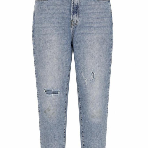 Stradivarius Womens Blue Cotton Mom Jeans Size 12 L27 in Regular Zip