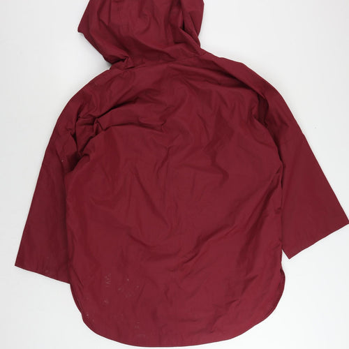 Cotton Traders Womens Red Rain Coat Coat Size 16 Zip - Hooded
