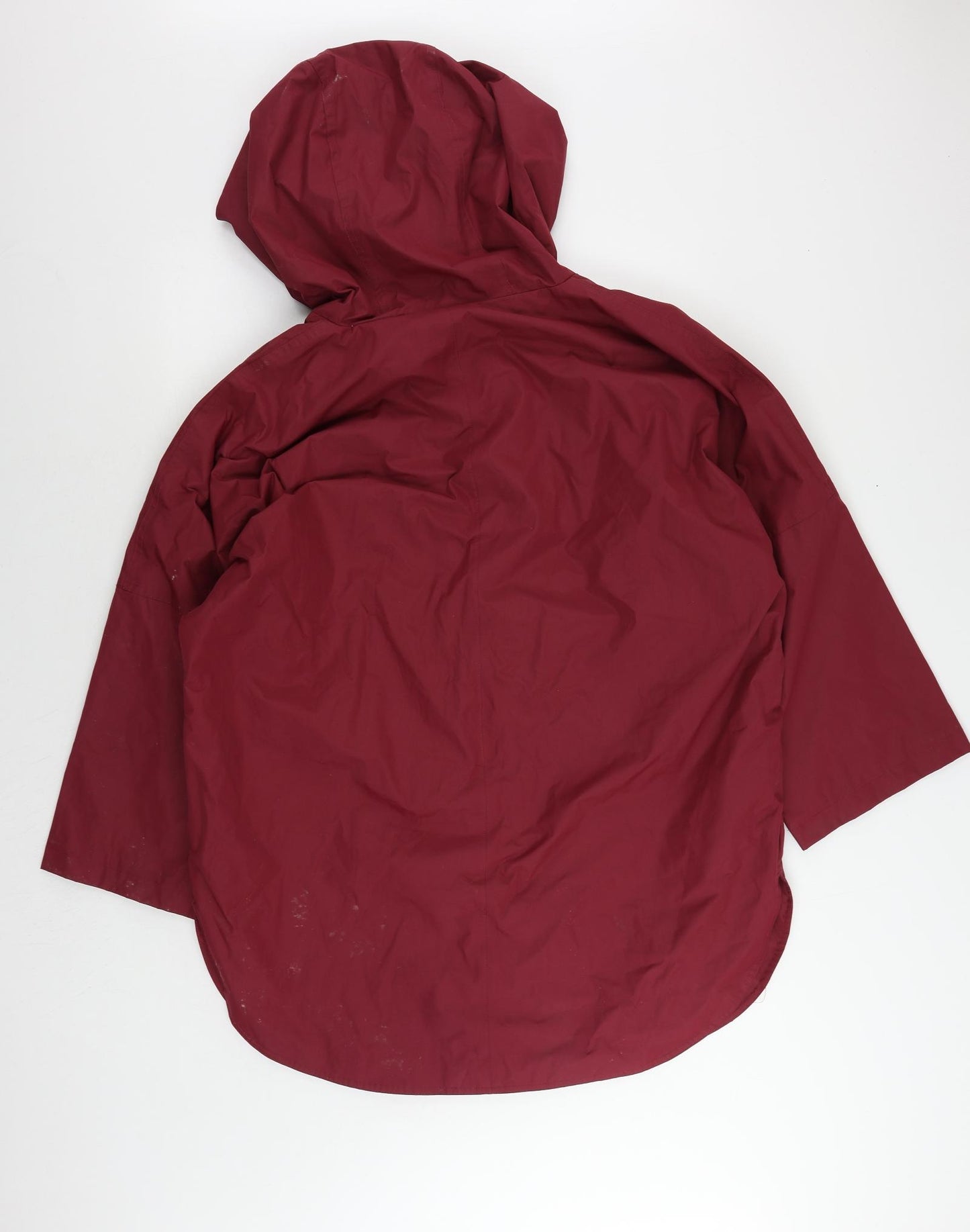 Cotton Traders Womens Red Rain Coat Coat Size 16 Zip - Hooded