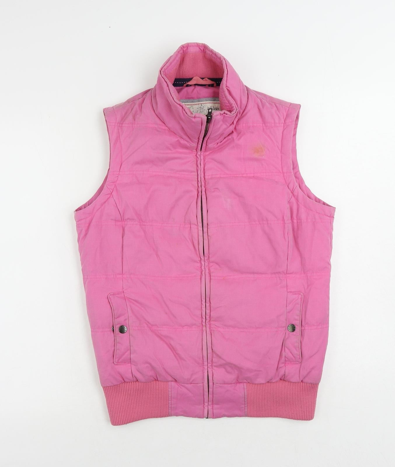 Fat Face Womens Pink Gilet Jacket Size 10 Zip