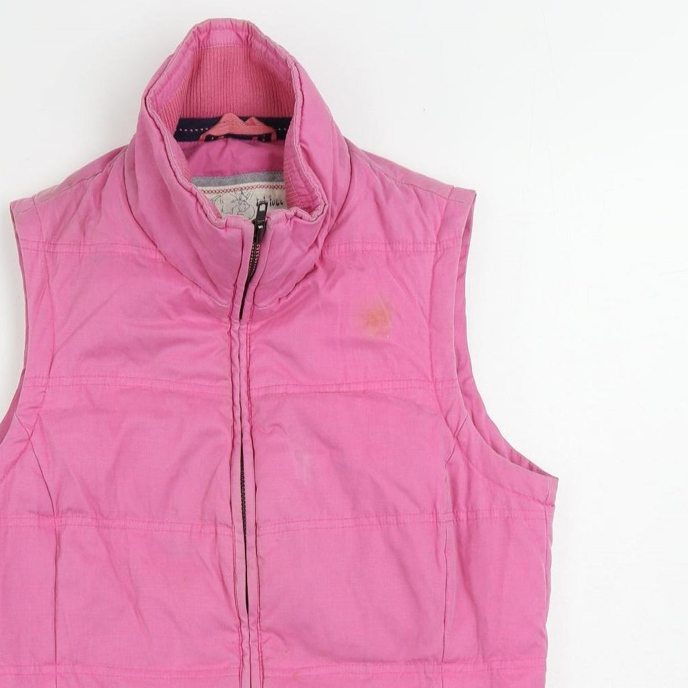 Fat Face Womens Pink Gilet Jacket Size 10 Zip