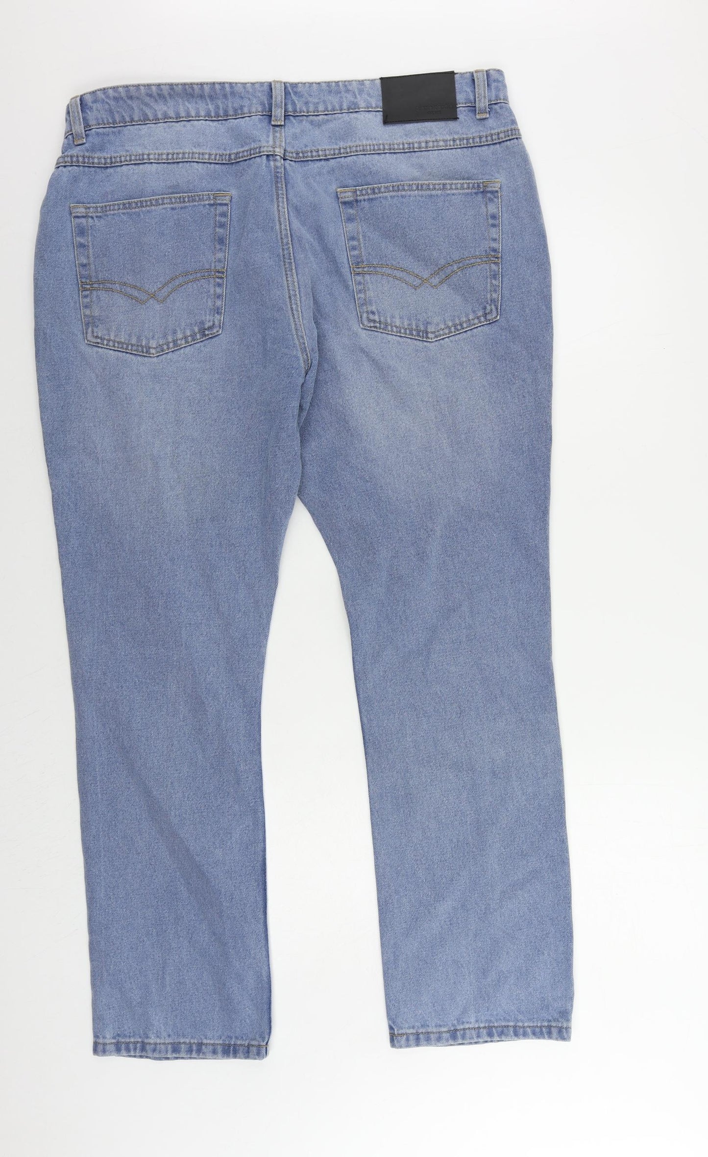 Pierre Cardin Mens Blue Cotton Straight Jeans Size 38 in L30 in Regular Zip - Vintage