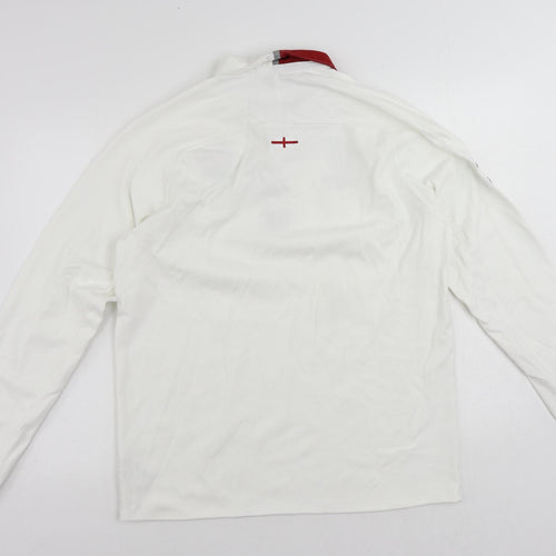 Canterbury Mens White Cotton Pullover Sweatshirt Size M - Rugby