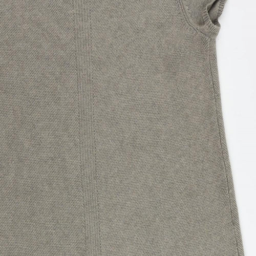 The White Company Womens Beige Wool Jumper Dress Size L Round Neck Pullover - Vintage