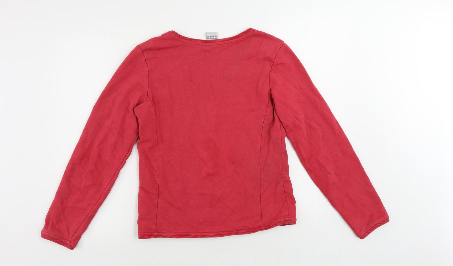 adidas Womens Pink Cotton Pullover Sweatshirt Size 12 Pullover - Logo