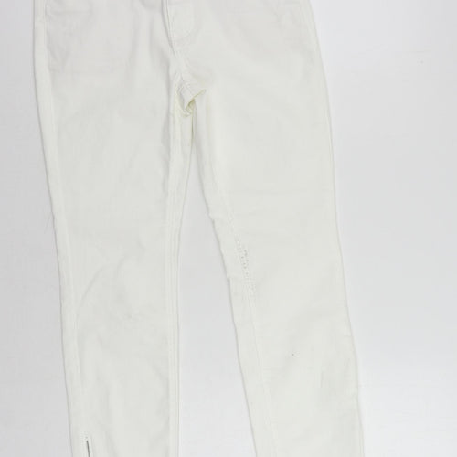 Dream Jeans Womens White Cotton Skinny Jeans Size 28 in L27 in Regular Zip - Ankle Zip