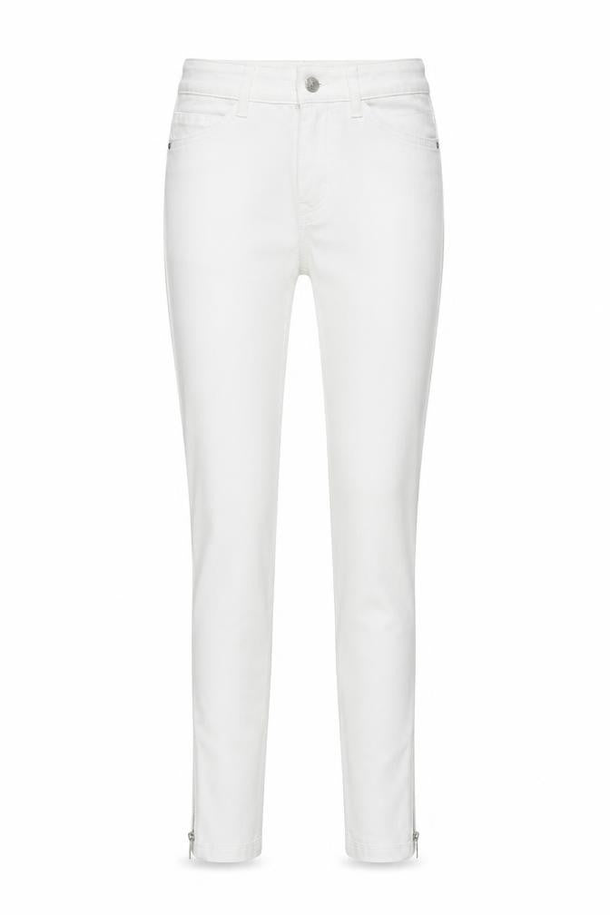 Dream Jeans Womens White Cotton Skinny Jeans Size 28 in L27 in Regular Zip - Ankle Zip